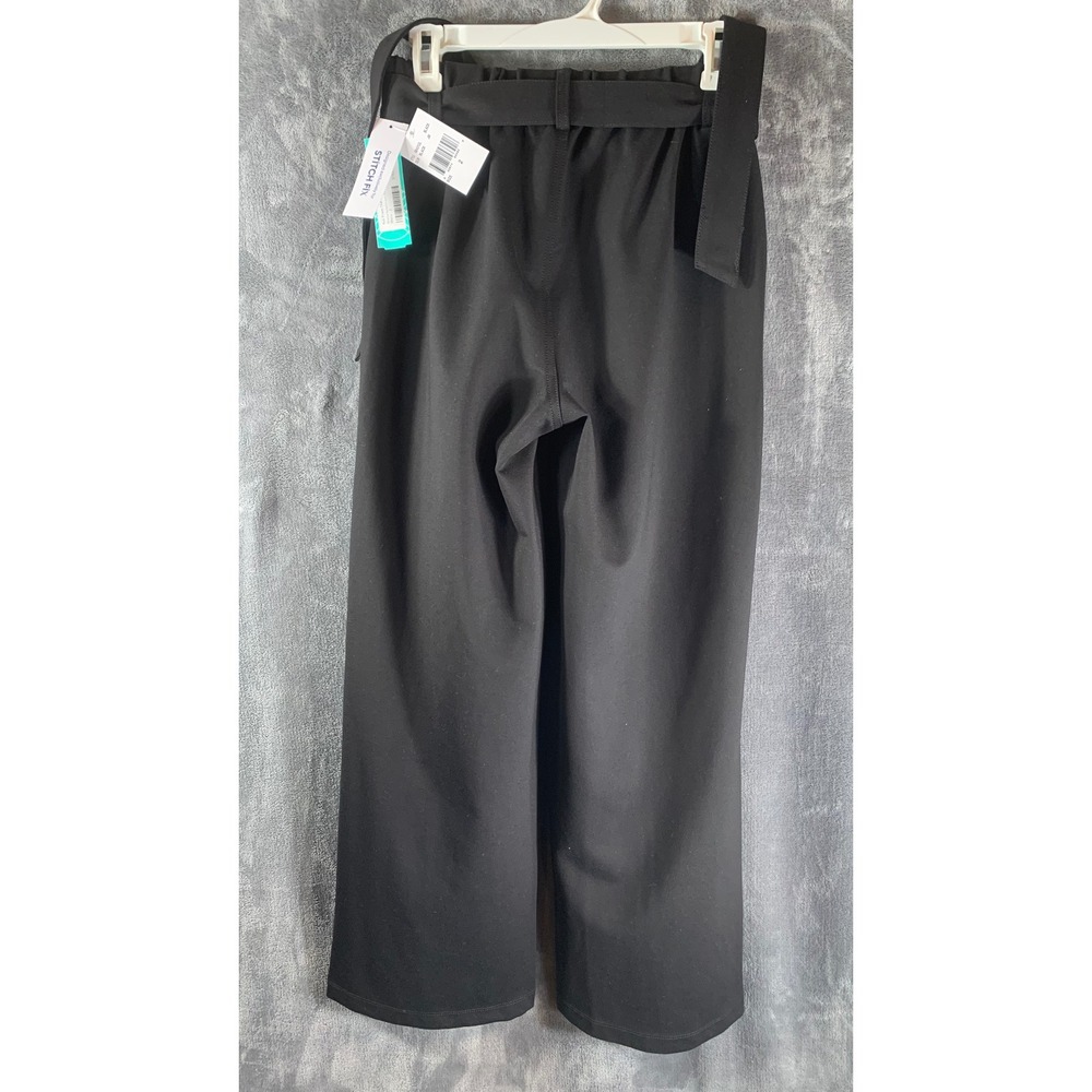 Kut from the Kloth Rhianna Belted Elastic Back Wide Leg Pleated Tie Waist Sz 2 - Picture 4 of 9